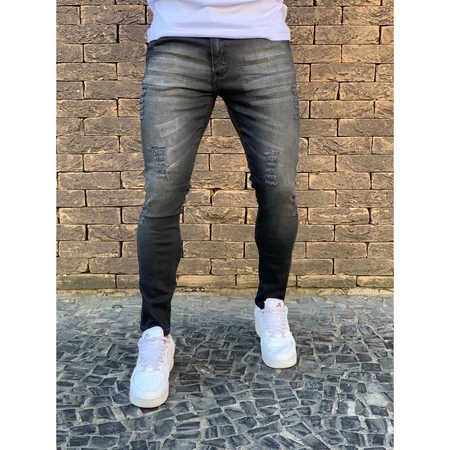 Calça Jeans Skinny Com Ziper Lycra Elastano Masculina Nova Tendencia