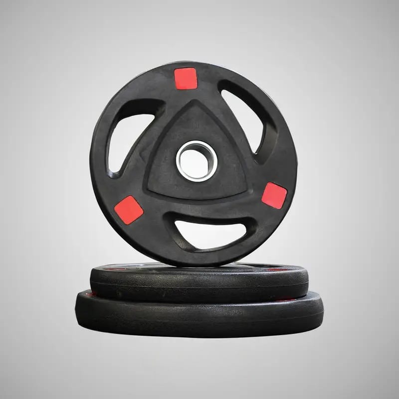 PAR DE 2.5 LBS DISCOS OLIMPICOS PLASTIFICADOS CON AGARRADERA