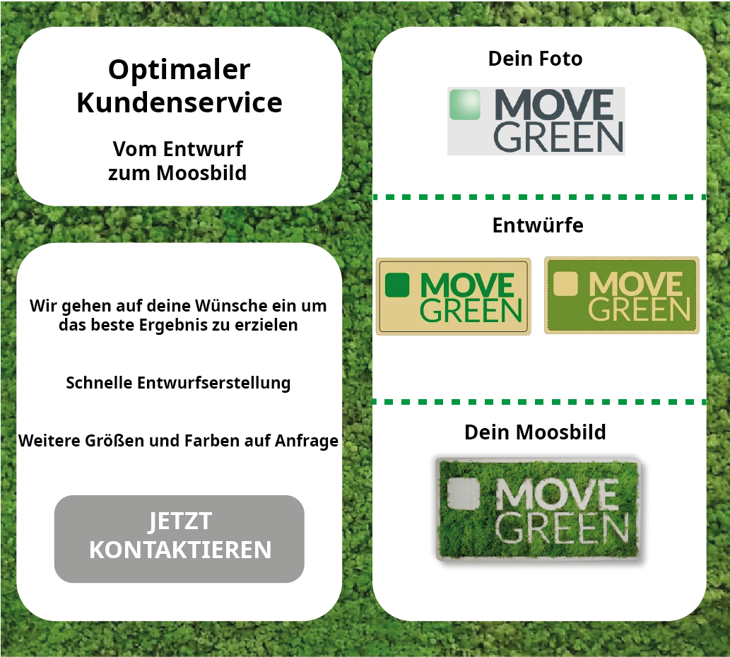 Logo oder Grafik als Moosbild
