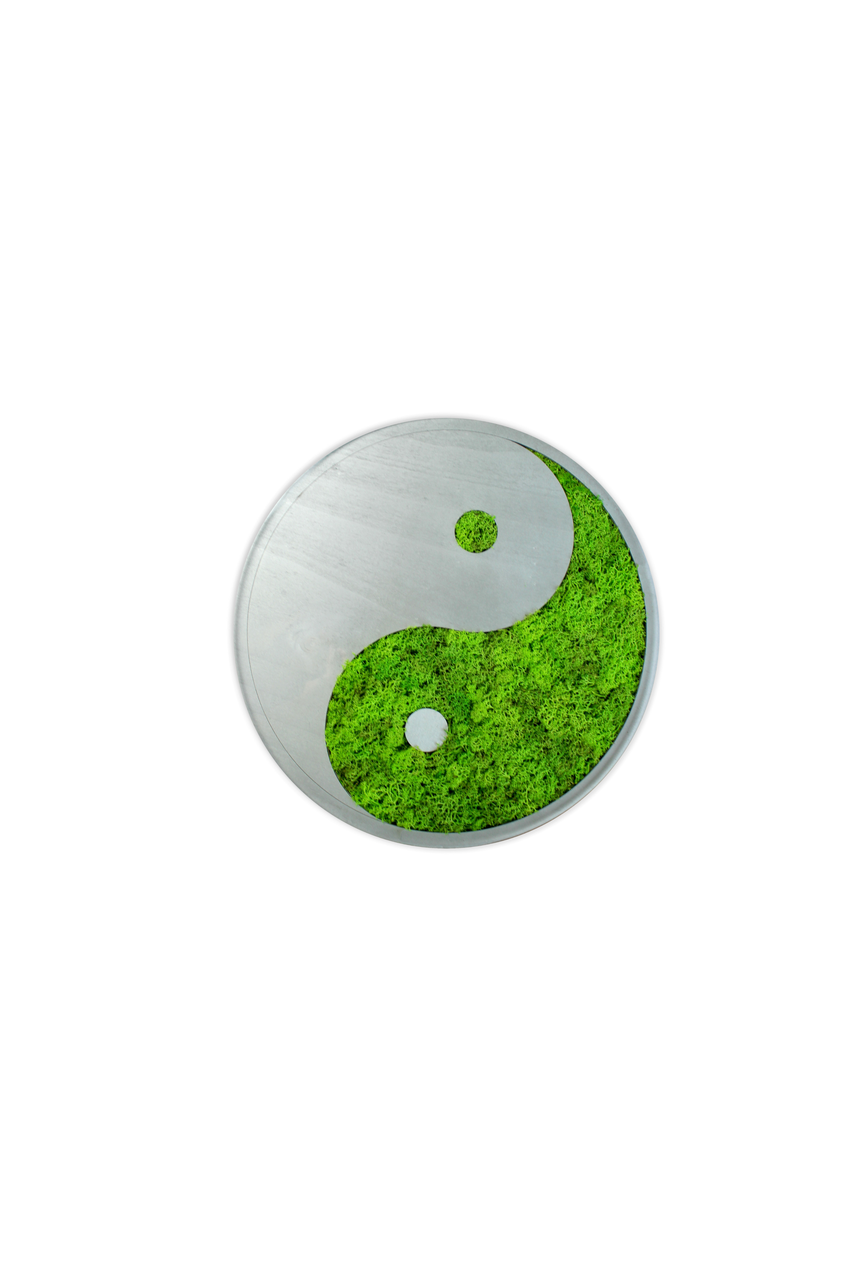 Yin und Yang | Bild aus Moos und Holz
