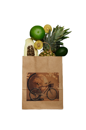 Shopping bag made from recycled paper