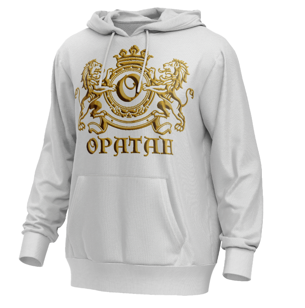 White Hoodie with Gold Opatah Logo