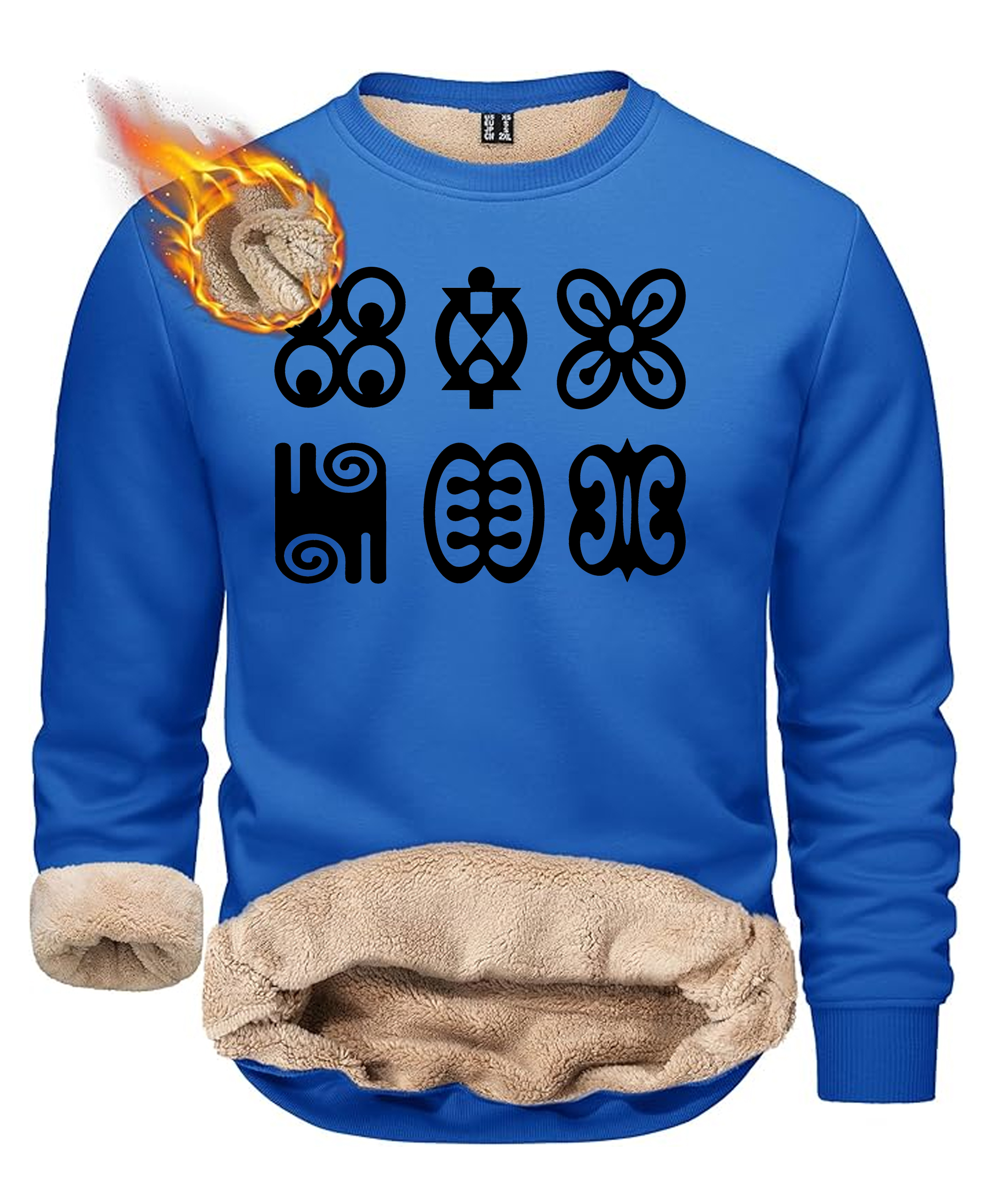 Crewneck Sweatshirt Warm Lined Sweatshirts Heavyweight