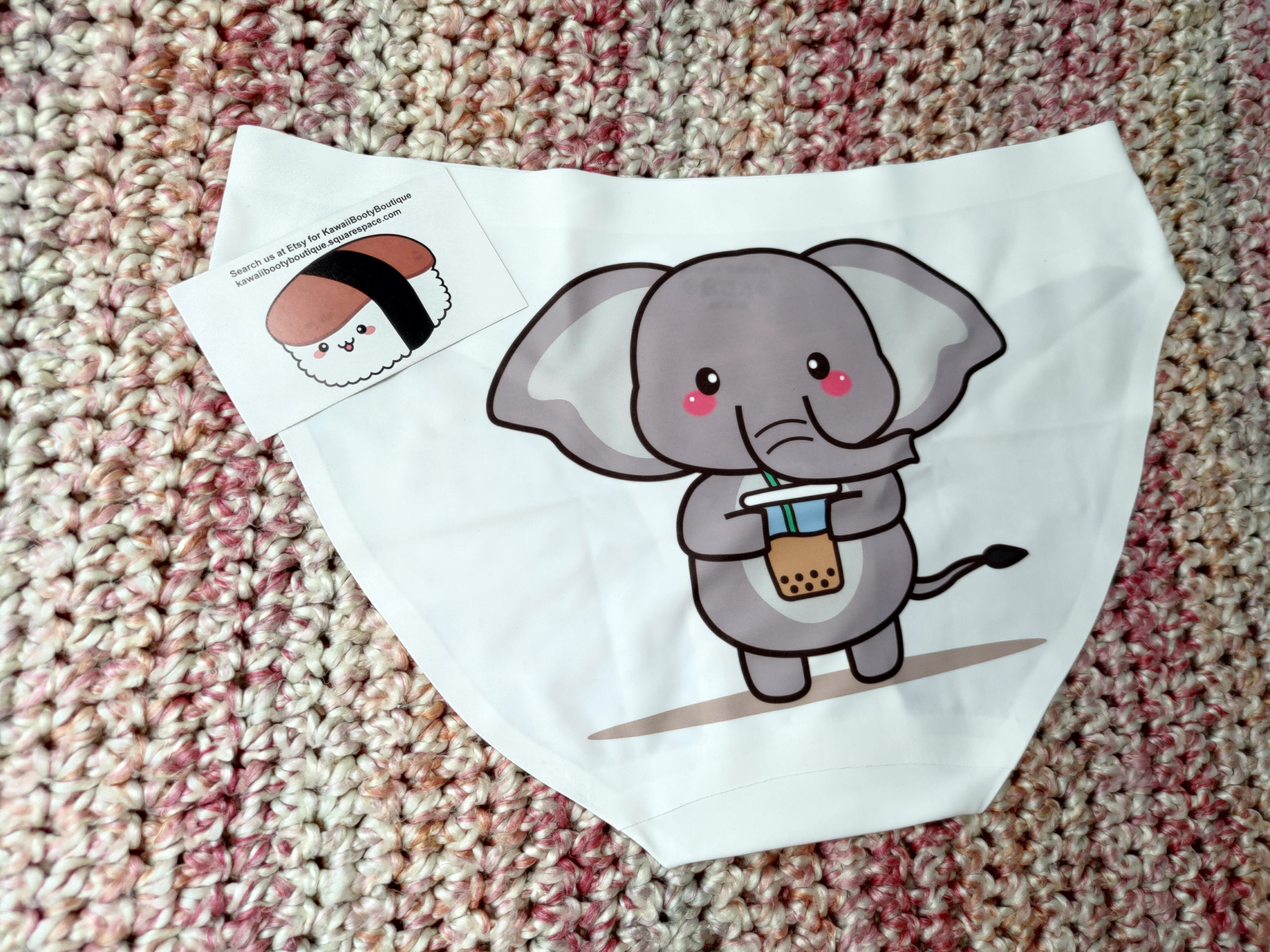 Kawaii Boba Tea Elephant Panty