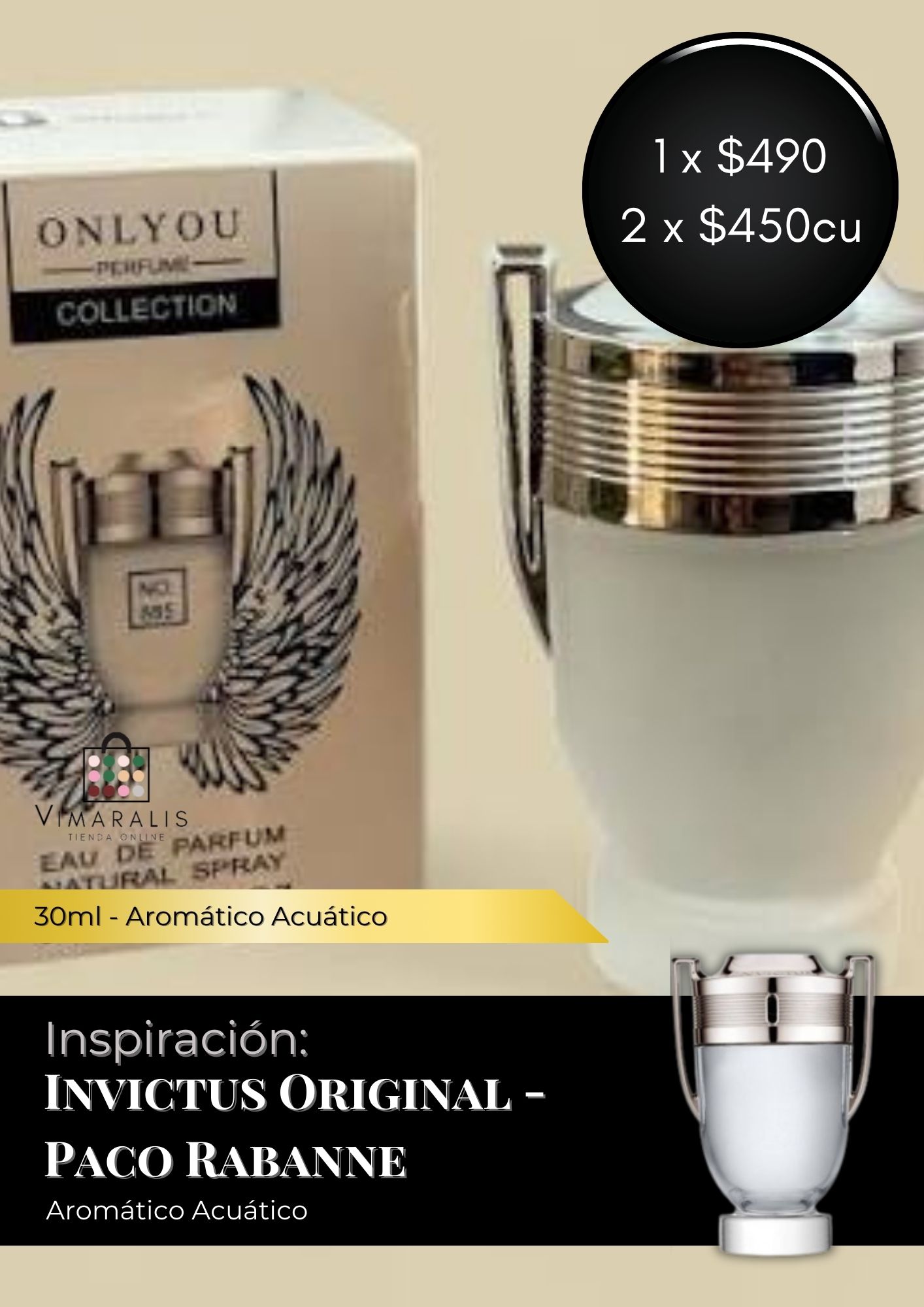 Perfume Inspirado en Invictus Original de Paco Rabanne