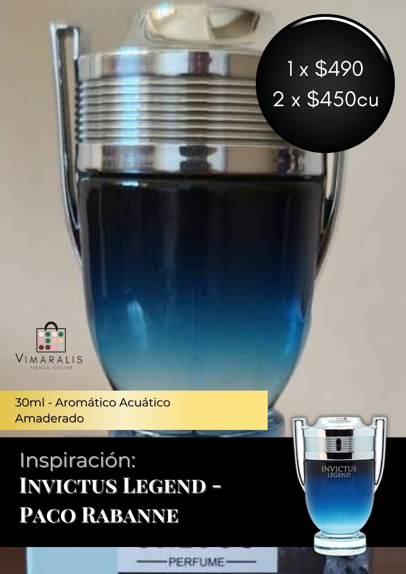Perfume Inspiración Invictus Legend