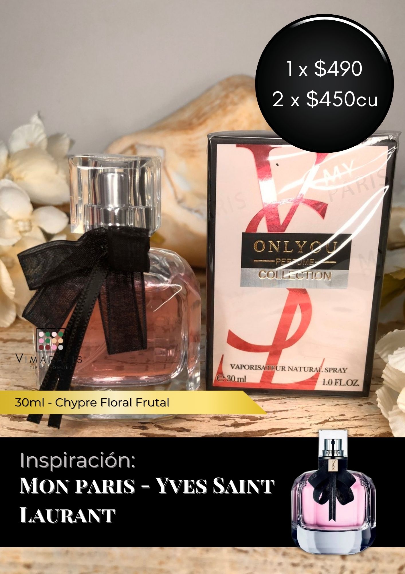 Perfume Mon Paris - Inspiración Yves Saint Laurent