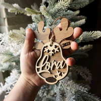Personalized Reindeer Christmas Ornament