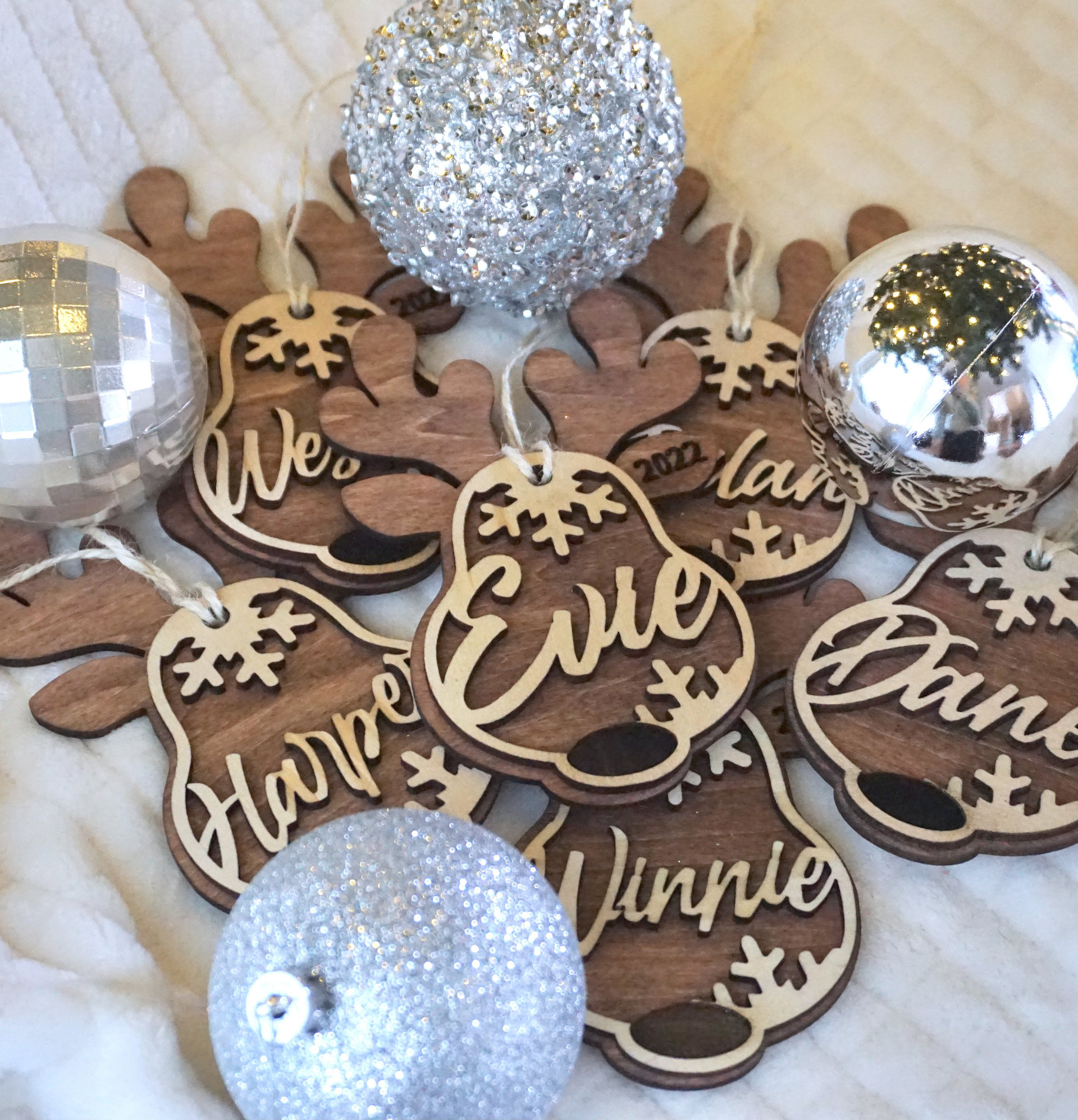 Personalized Reindeer Christmas Ornament