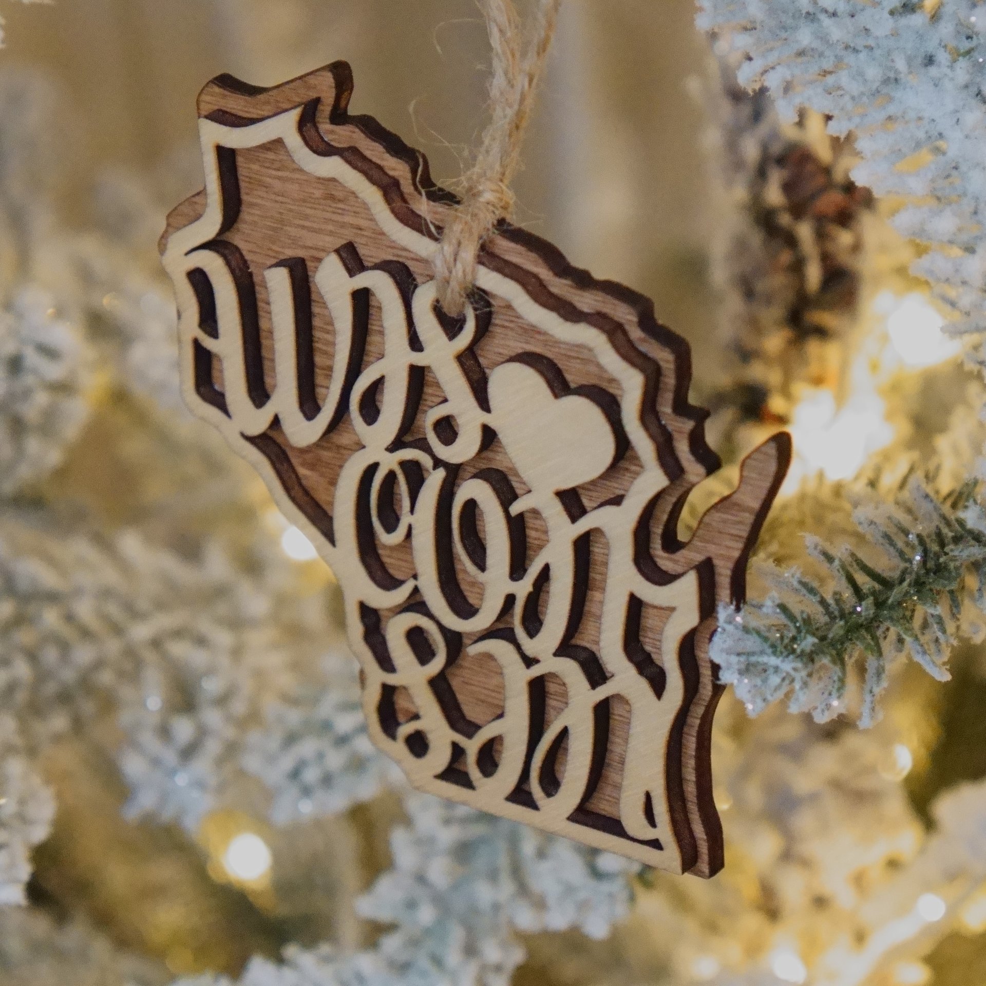 Wisconsin Wooden Ornament