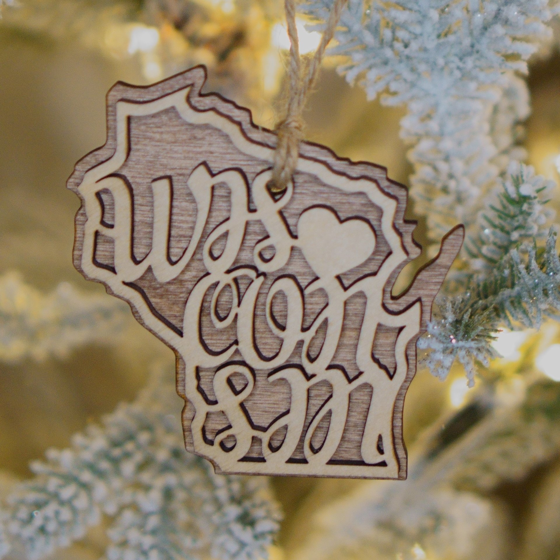Wisconsin Wooden Ornament