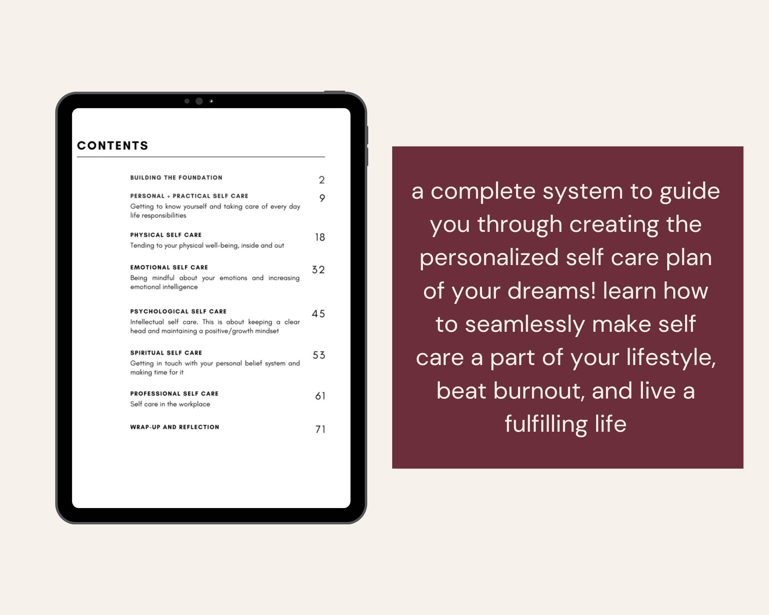 The Creative Art of Self Care: A digital workbook to cultivate balance, happiness, and fulfillment