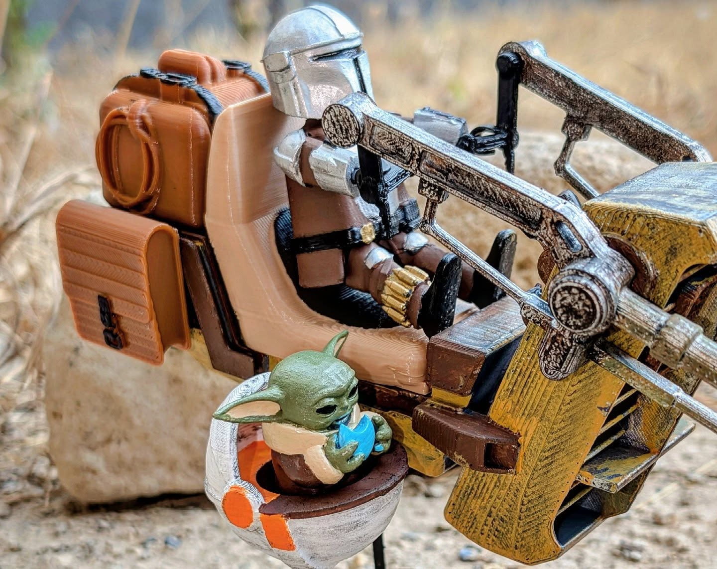 Moto Speed Bike The Mandalorian y Grogu,