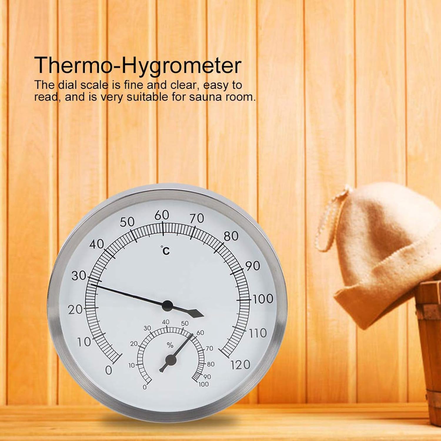Thermo-hygromètre d'intérieur, Thermomètre de Salle de Sauna
