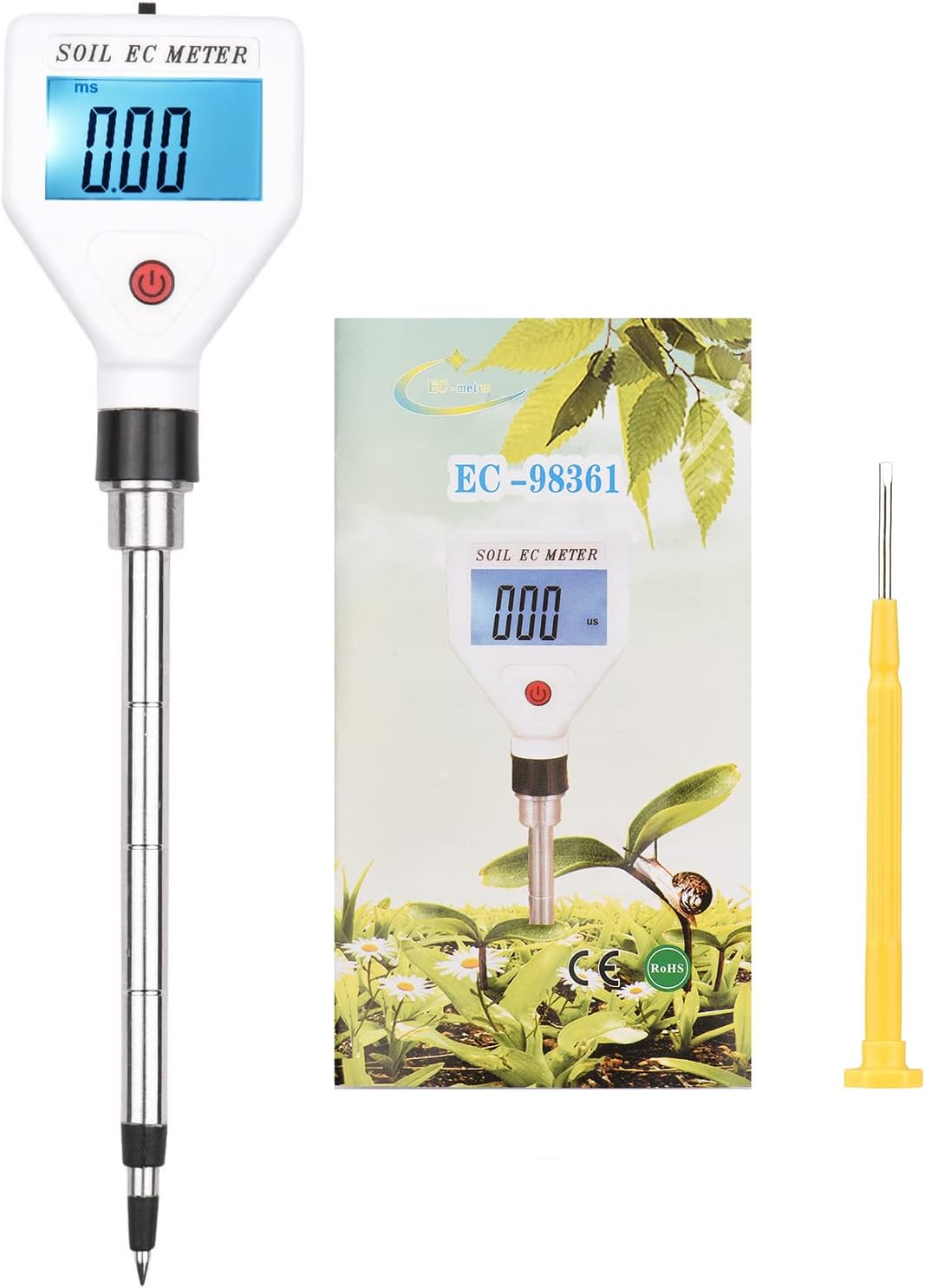 Testeur de Sol Numérique EC-98361, Testeur d'Humidité et d'Acidité pour Plantes, '