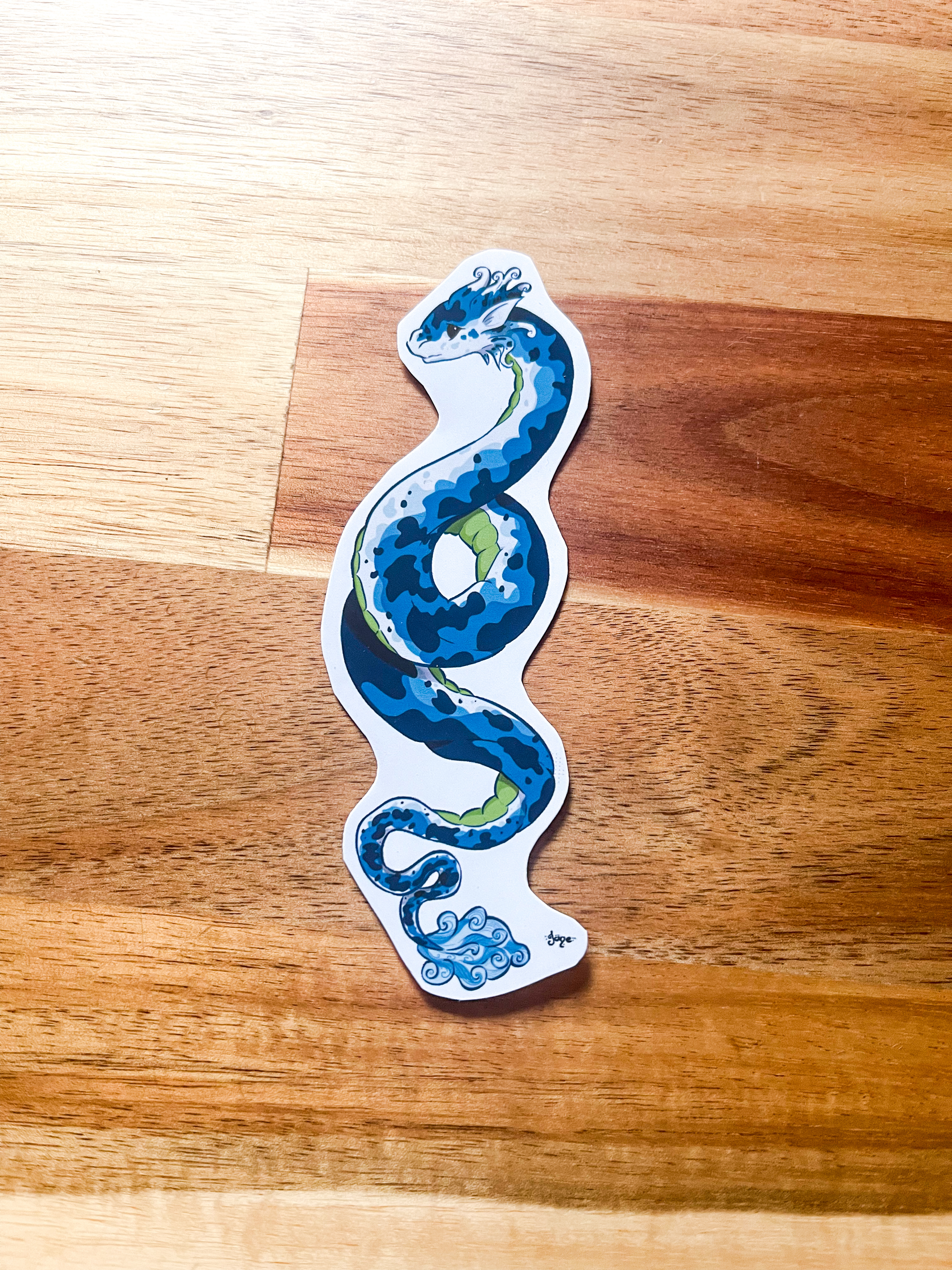 Sticker Dragon bleu