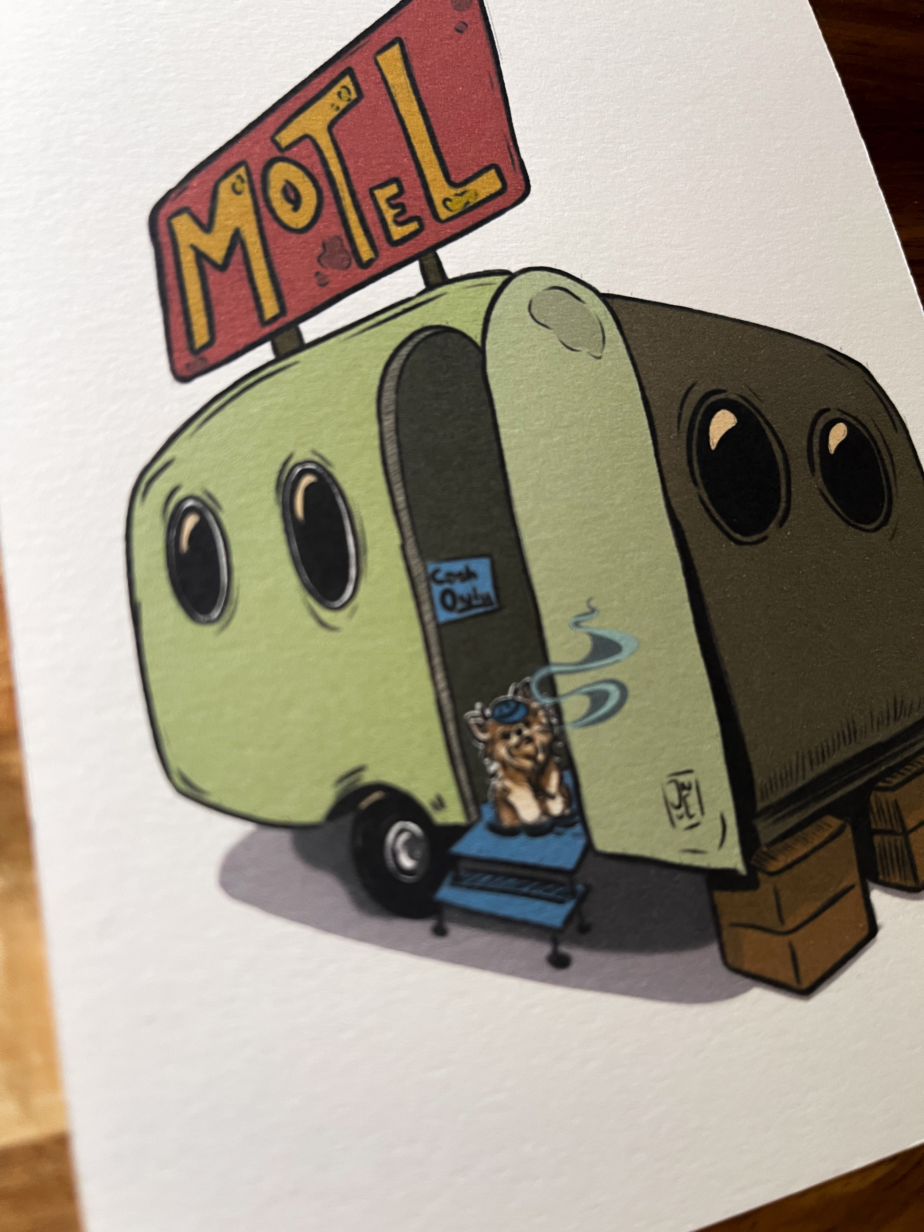 Carte postale 'Motel'