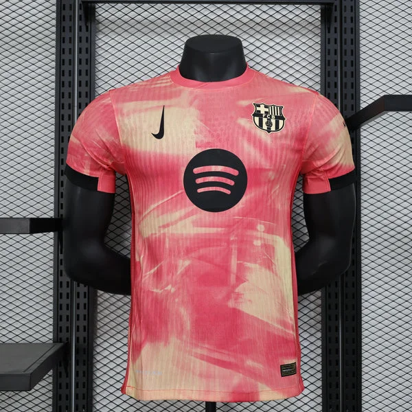 Camiseta de fútbol edición especial rosa del Barcelona versión jugador 2024/2025