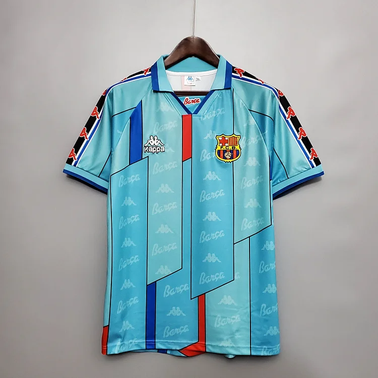 Camiseta de fútbol retro visitante del Barcelona 1996/1997