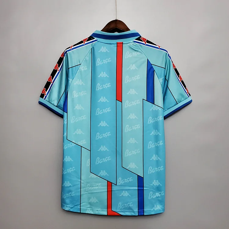 Camiseta de fútbol retro visitante del Barcelona 1996/1997