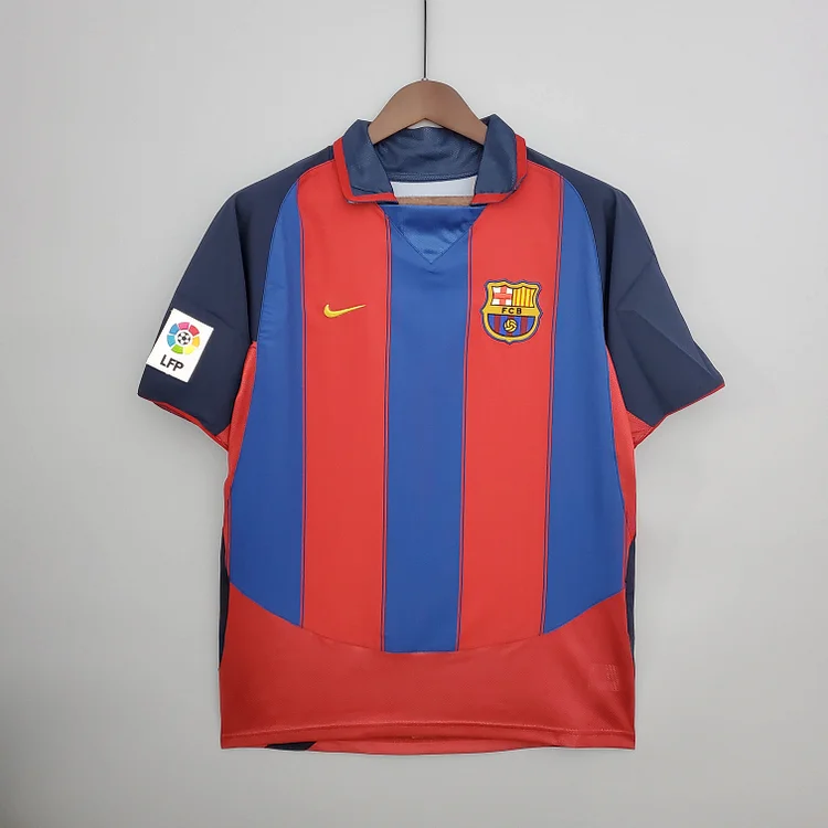 Camiseta de fútbol retro local del Barcelona 2003/2004