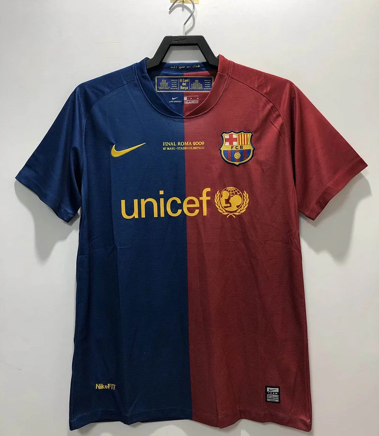 Camiseta de fútbol retro del Barcelona 2008/2009 Liga de Campeones