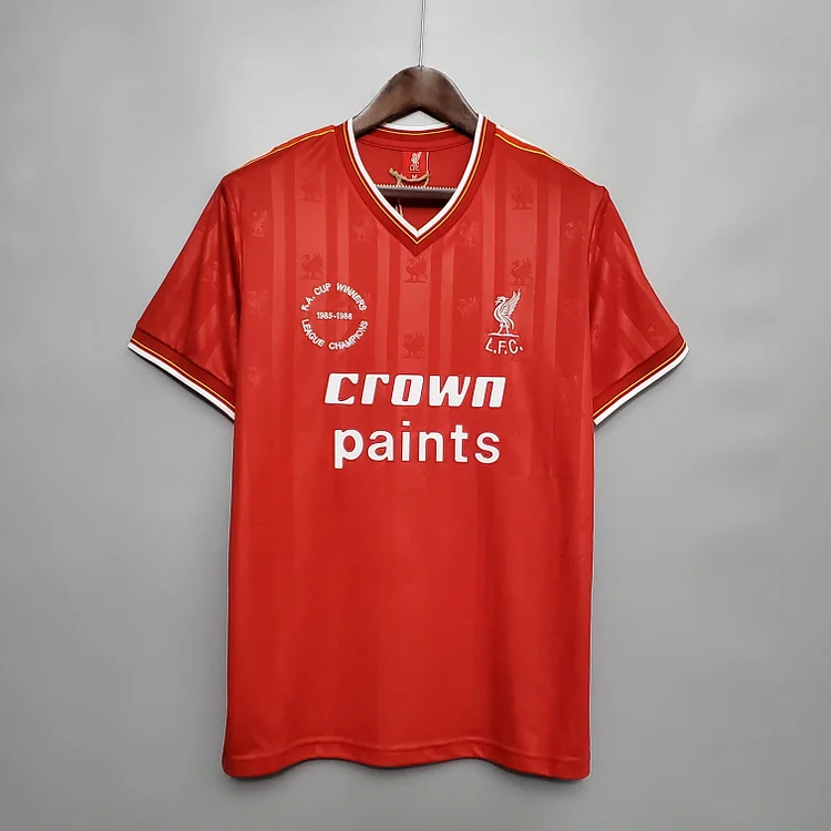 Camiseta de fútbol retro local del Liverpool 1985/1986