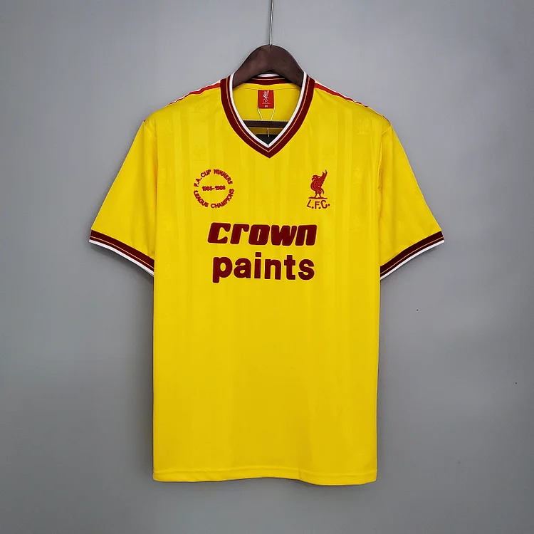 Camiseta de fútbol retro de visitante del Liverpool 1985/1986