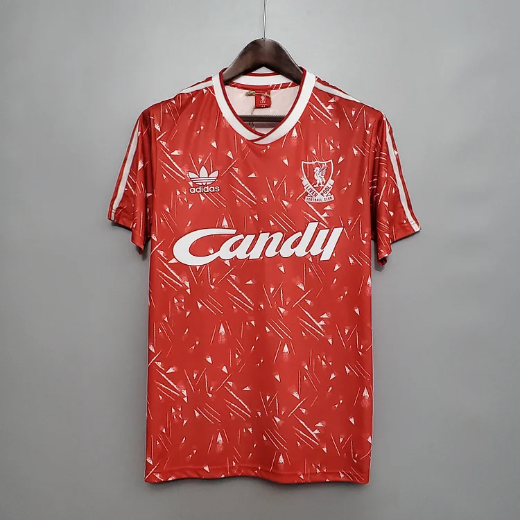 Camiseta de fútbol retro del Liverpool 1989/1991