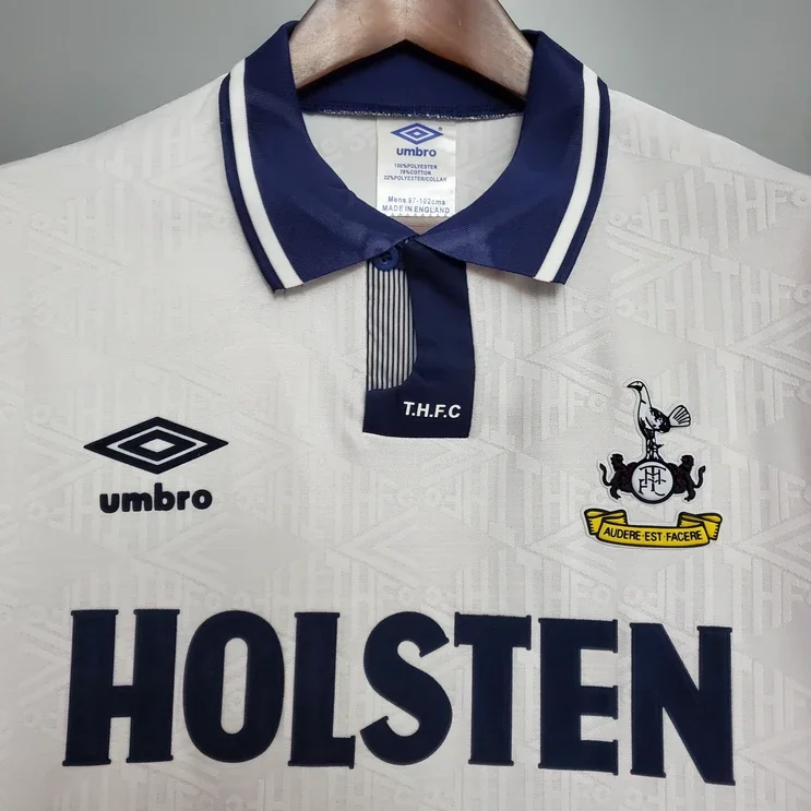 Camiseta de fútbol retro clásica local del Tottenham 91/93