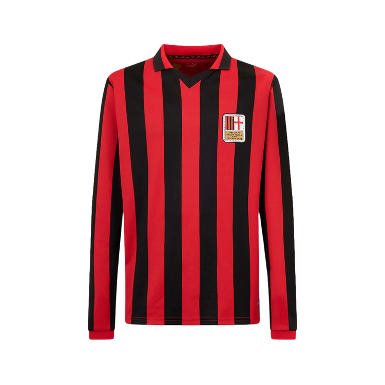 Camiseta de fútbol retro local del AC Milan 125.º aniversario