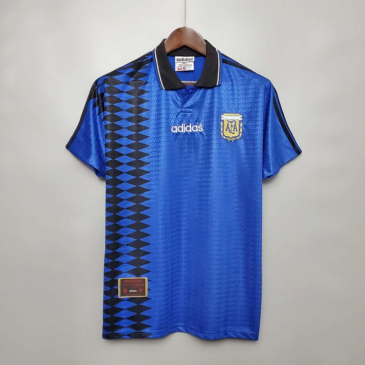 Camiseta retro de visitante de la selección Argentina 1994