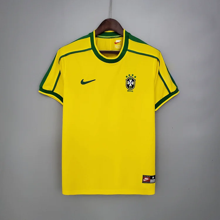 Camiseta retro de fútbol de Brasil de 1998