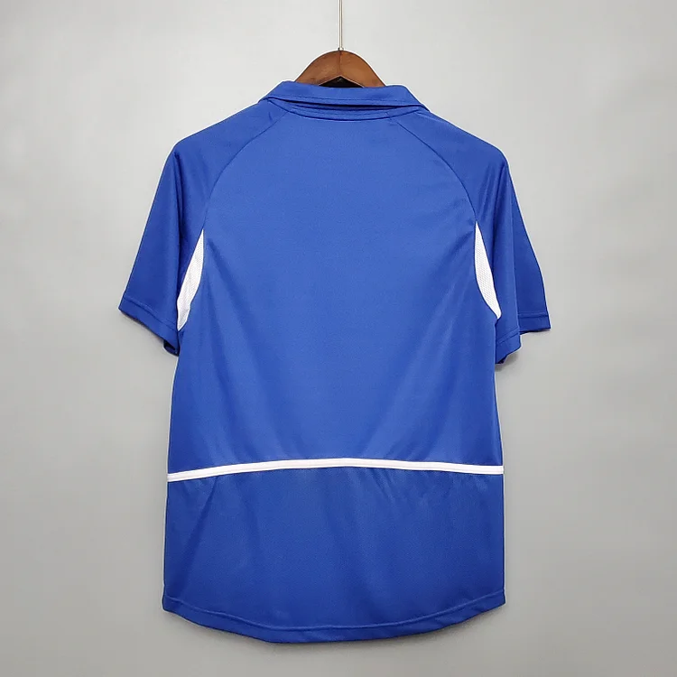 Camiseta retro de fútbol visitante Brasil de 2002