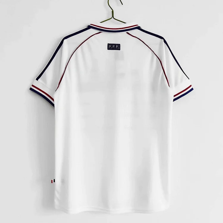 Camiseta retro de fútbol visitante de Francia 1998