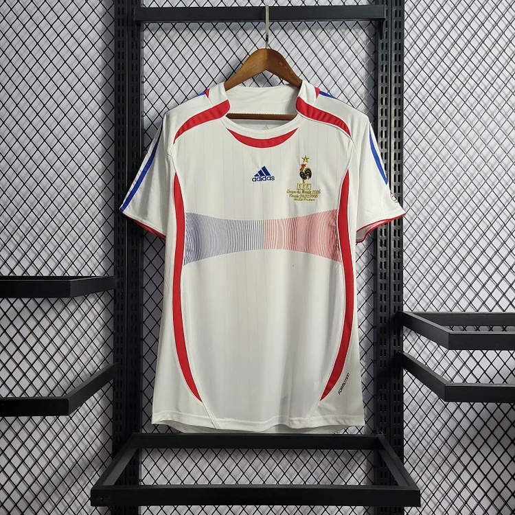 Camiseta de fútbol retro de visitante de Francia 2006