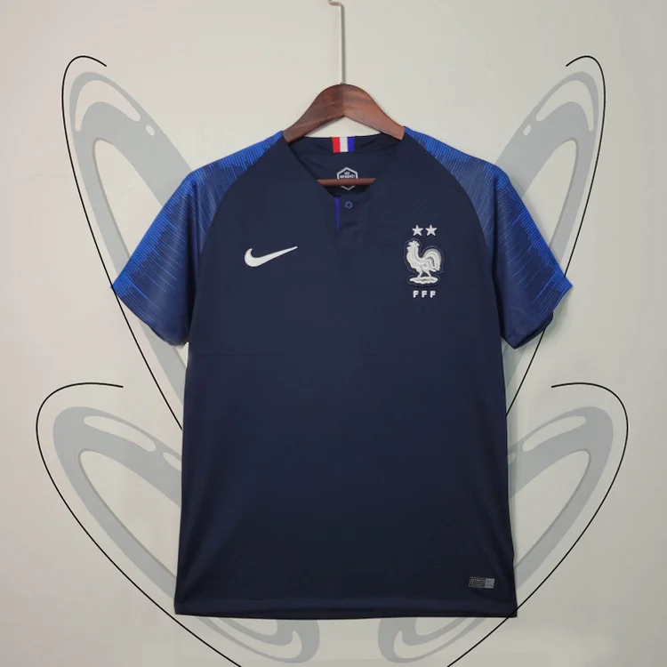 Camiseta de fútbol retro de local de Francia 2018