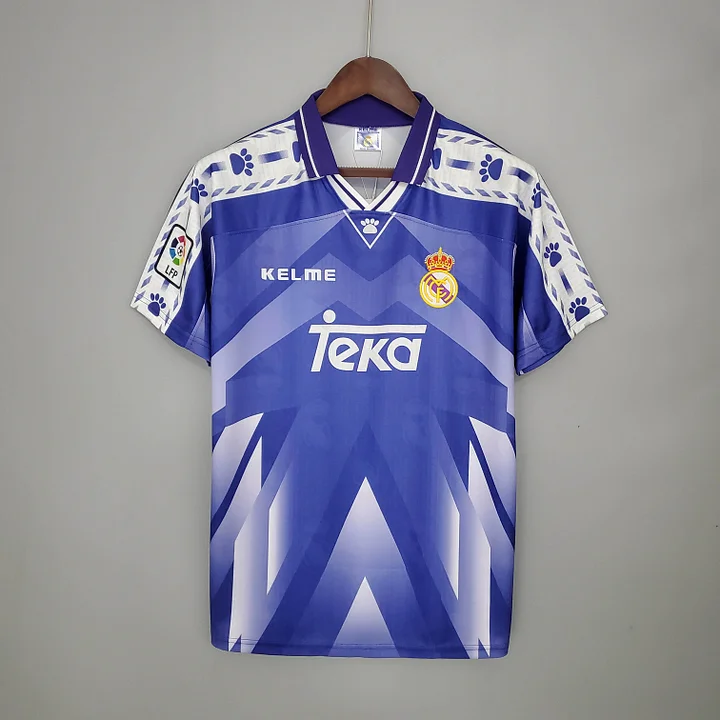 Camiseta retro visitante del Real Madrid 1996/1997