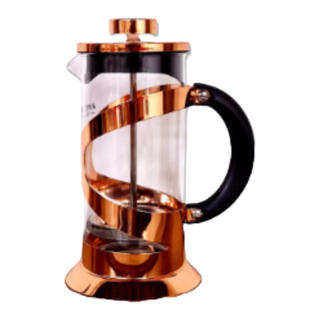 Cafetera Prensa Francesa Oro Rosa 600ml De Lujo