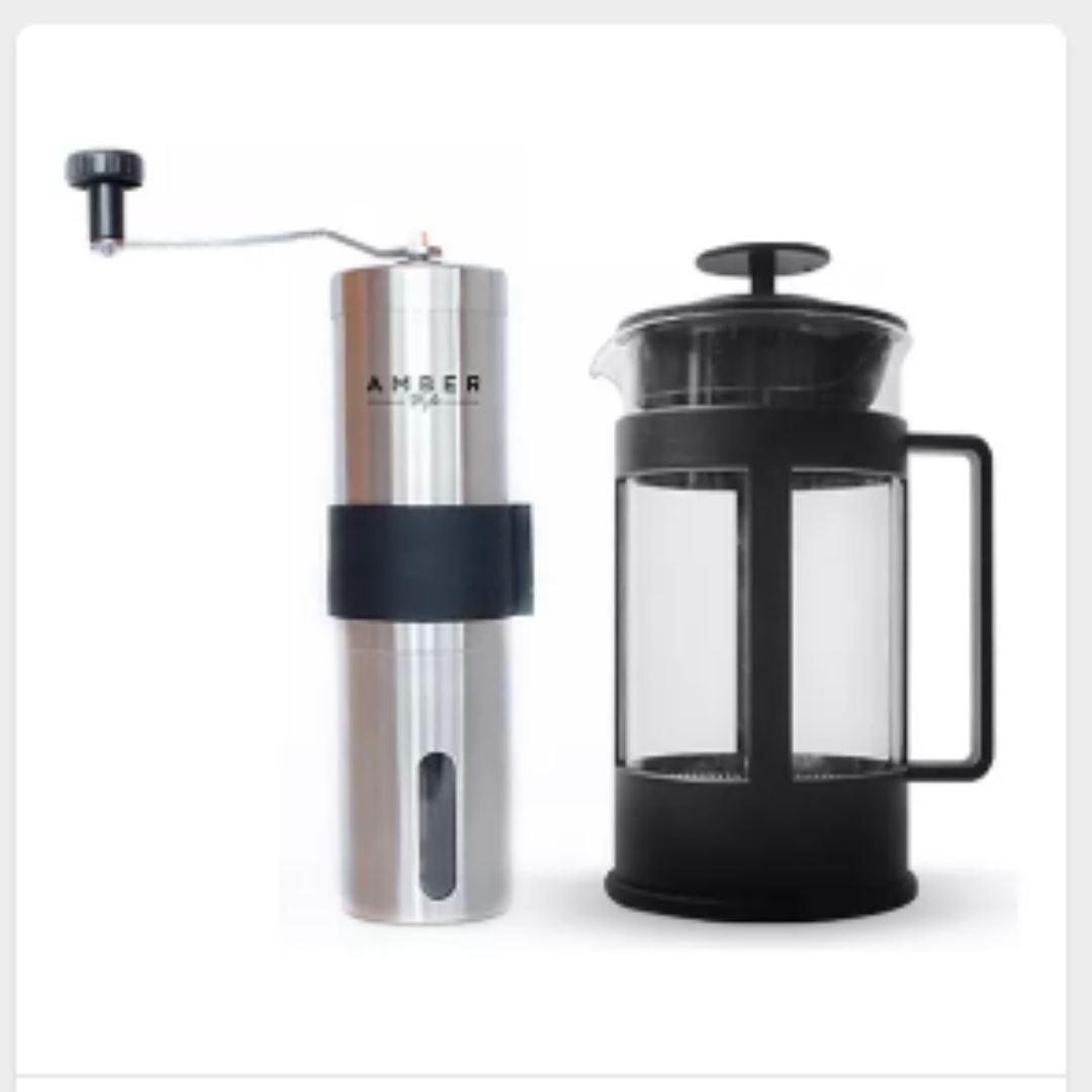 Combo Cafetero Molino Manual + Prensa Francesa 350ml