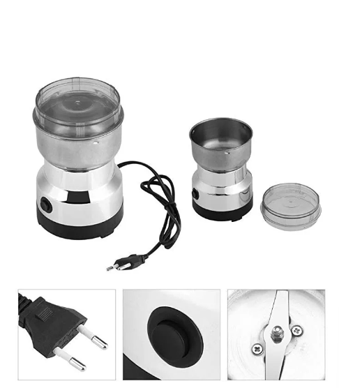 Molino Moledor De Café Eléctrico Color Plateado