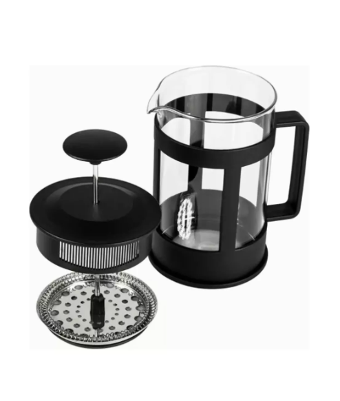 Cafetera Embolo Prensa Francesa 1000cc Vidrio Negra Color Negro / The Kitchen