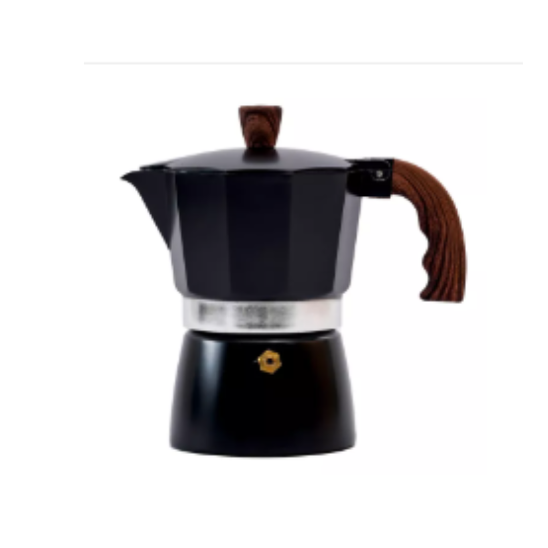Moka - Cafetera Italiana Moka 3 Tazas 150 Ml Negra Color Negro