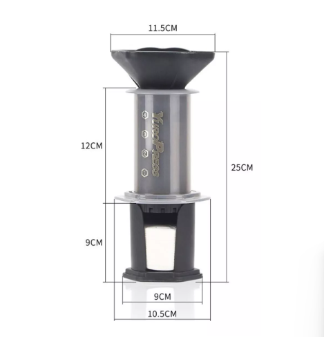 Aeropress Cafetera Método Aire Presión 400 Filtros + Accesorios