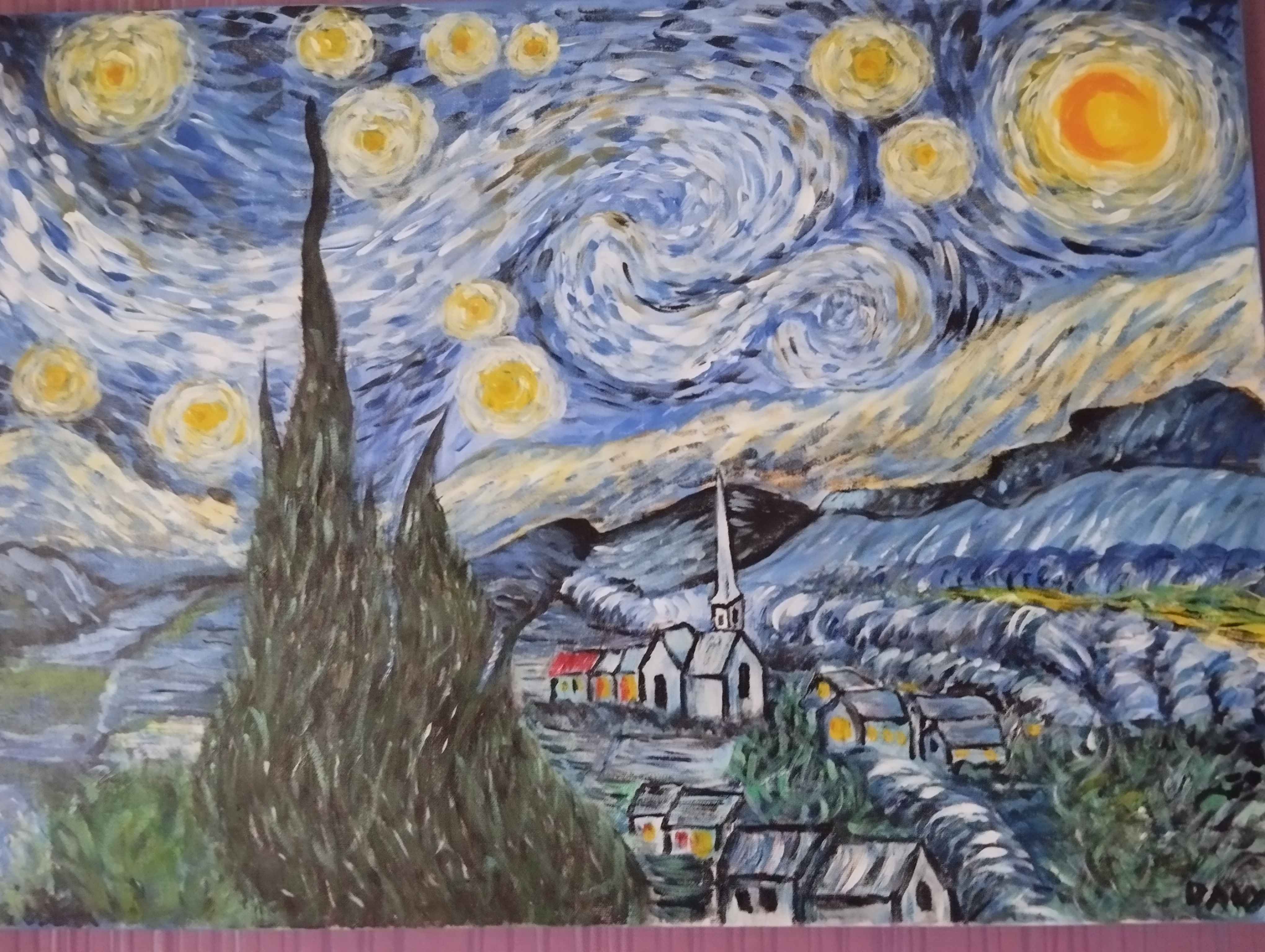 Reproduction - Nuit étoilé de Van Gogh