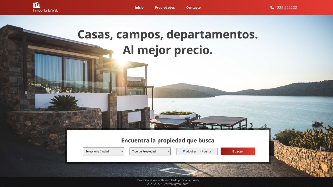 Página Web para Inmobiliarias