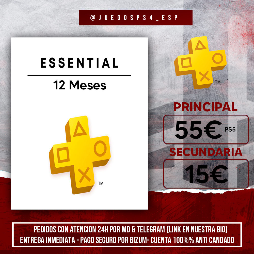 PlayStation Plus Essential 12 meses