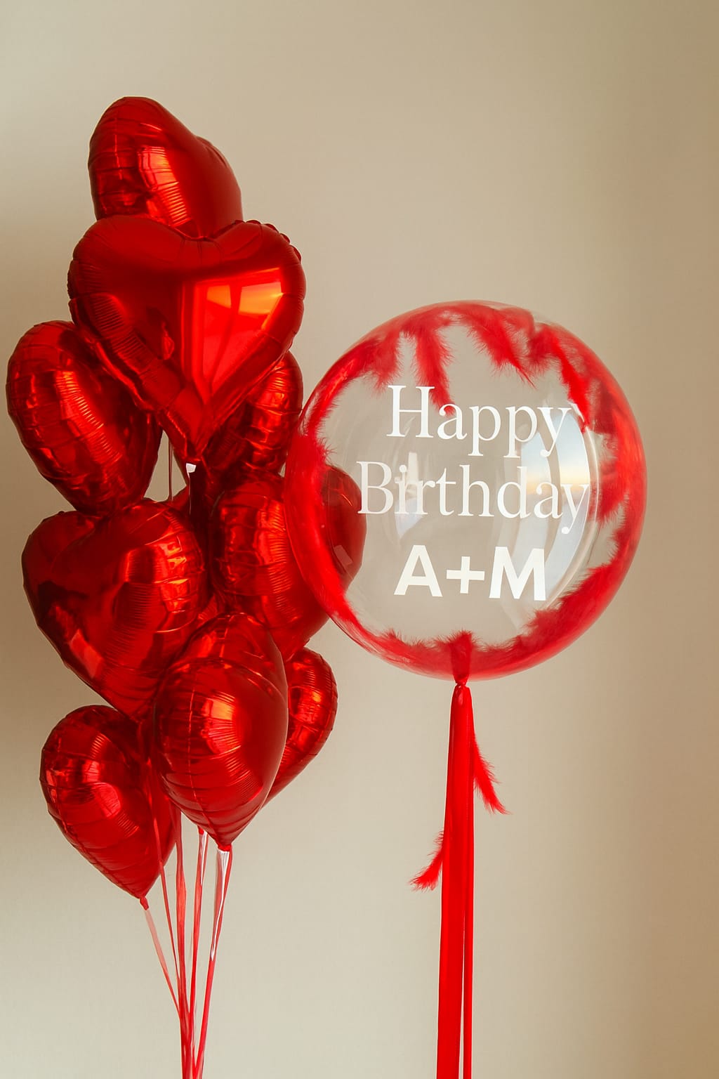 Red Heart Balloons Birthday Set