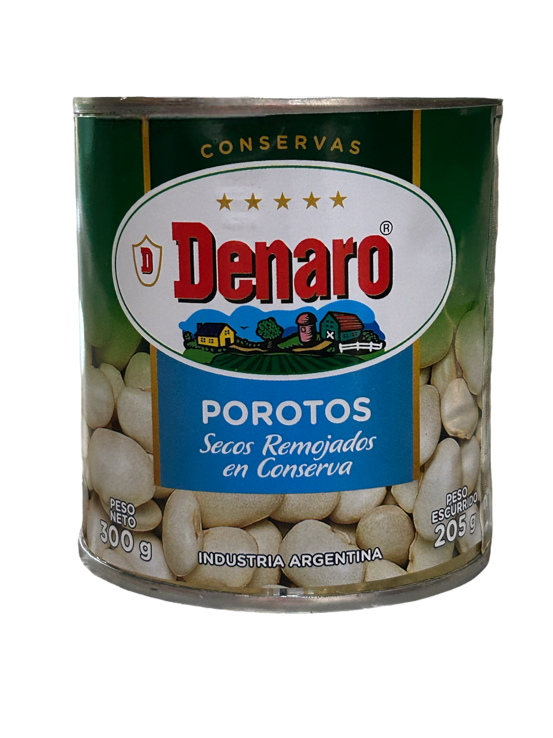 Porotos "Denaro" secos remojados en conserva