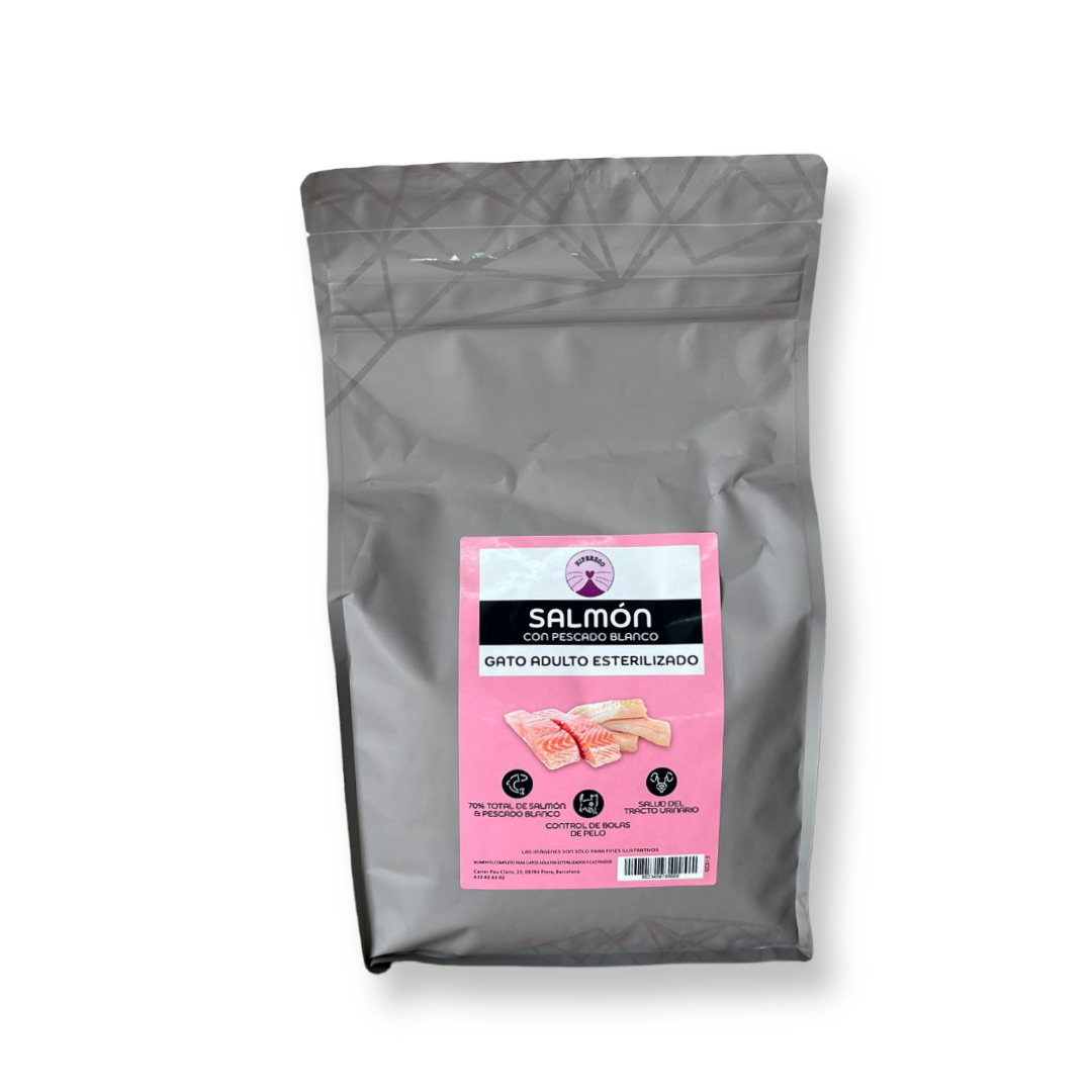 Salmón con pescado blanco